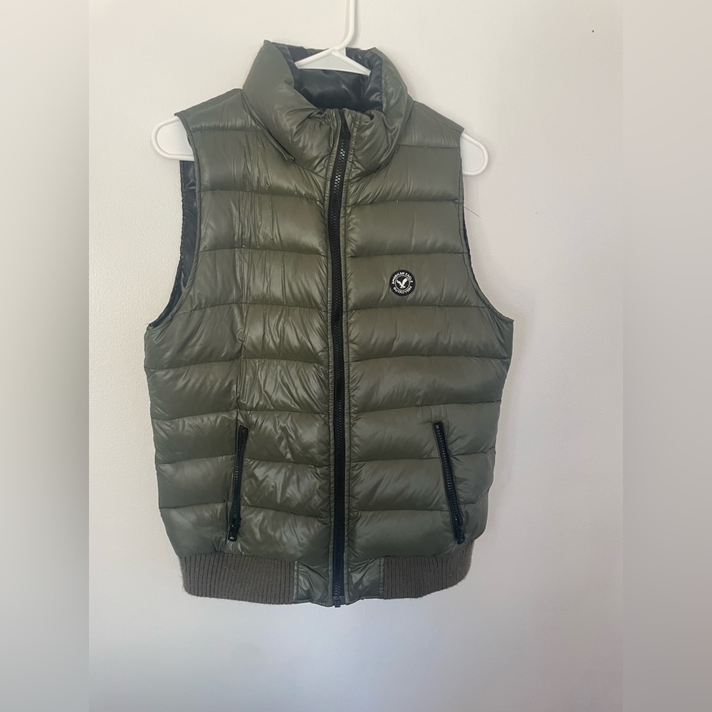 American Eagle Green Winter Vest